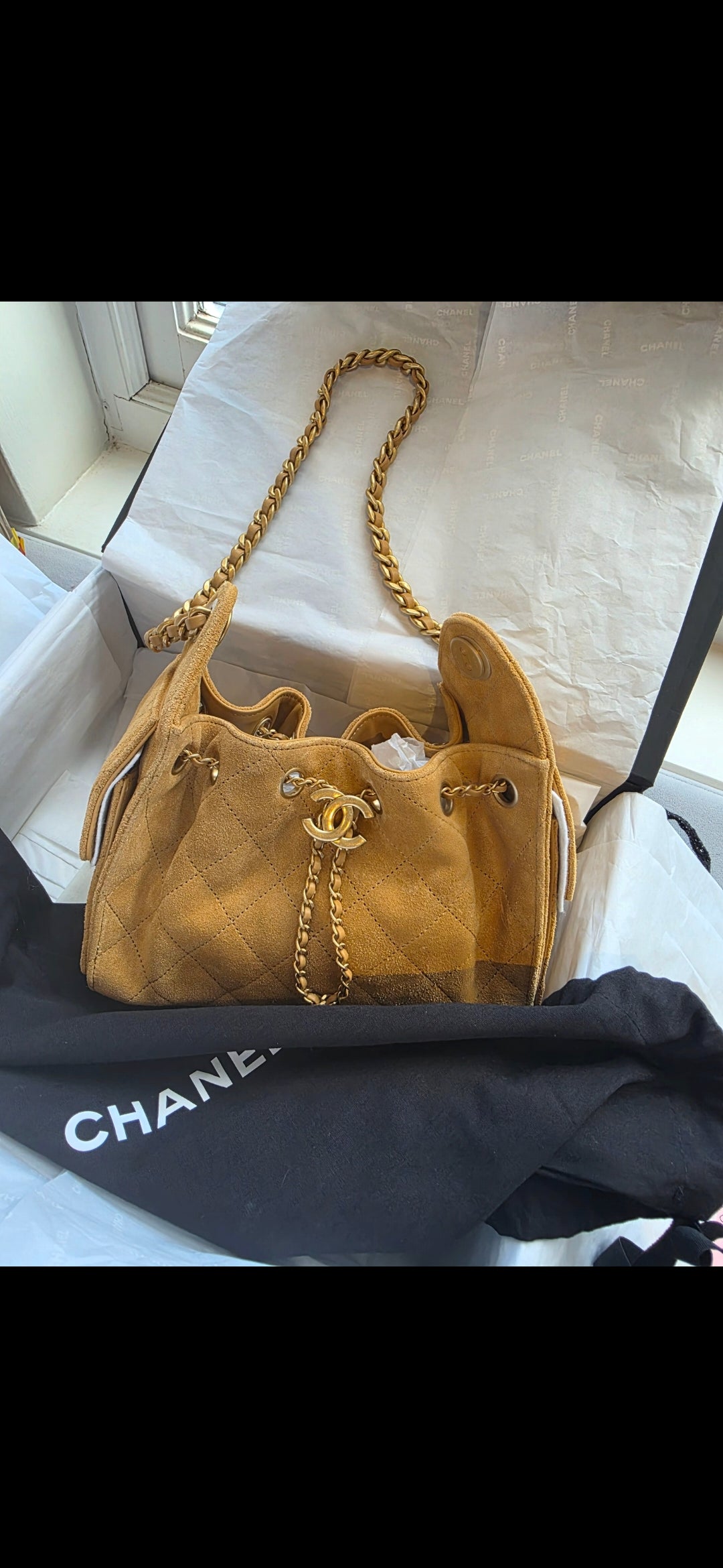 Chanel 25 Bag Mini Caramel/Dark Beige