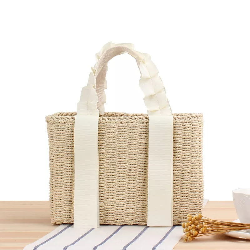 Mini Straw Tote Bag