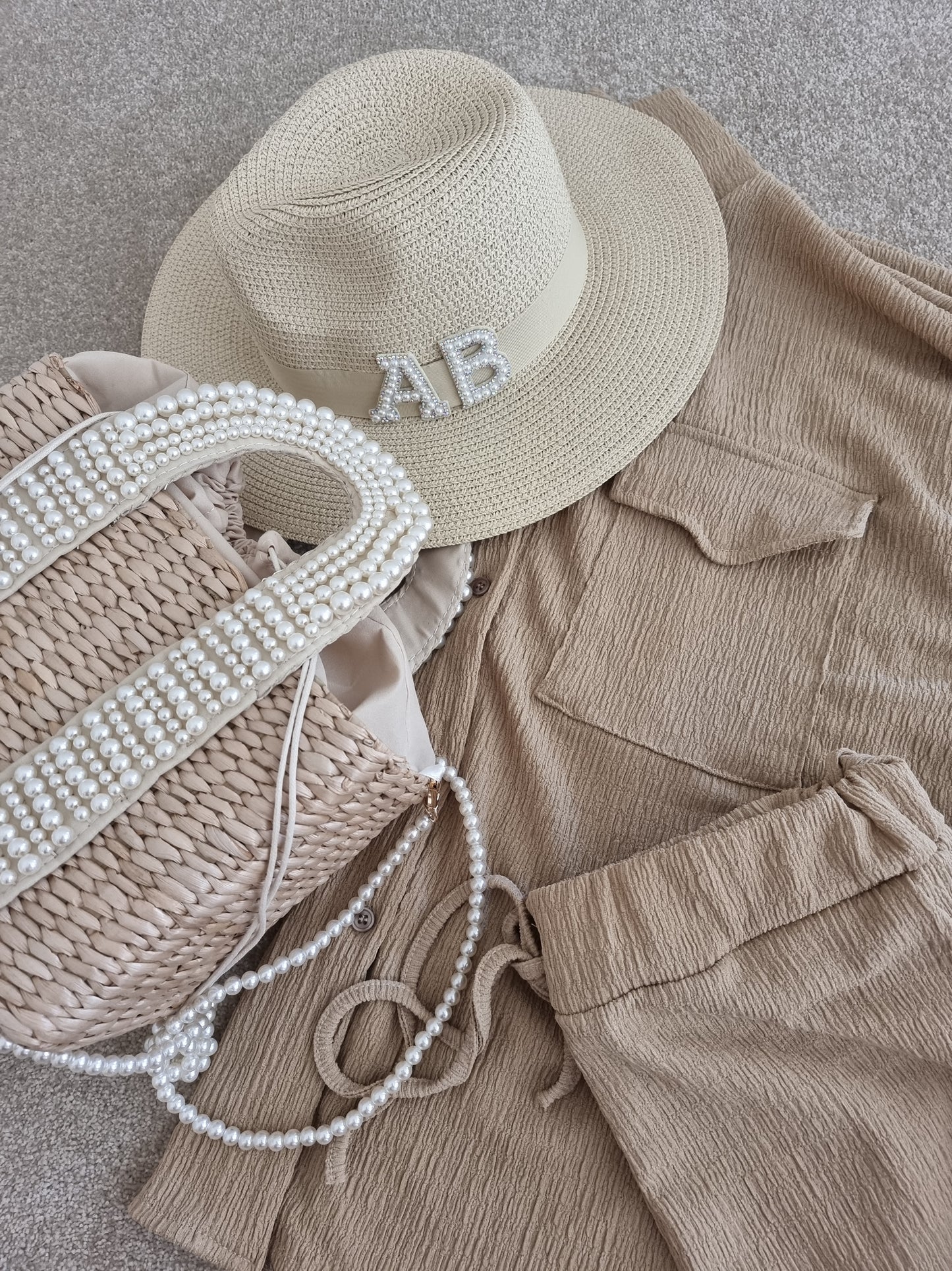 Pearl Straw Mini Tote