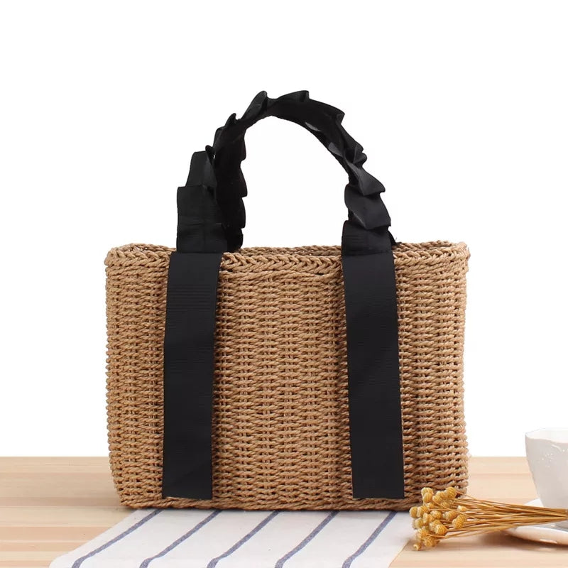 Mini Straw Tote Bag