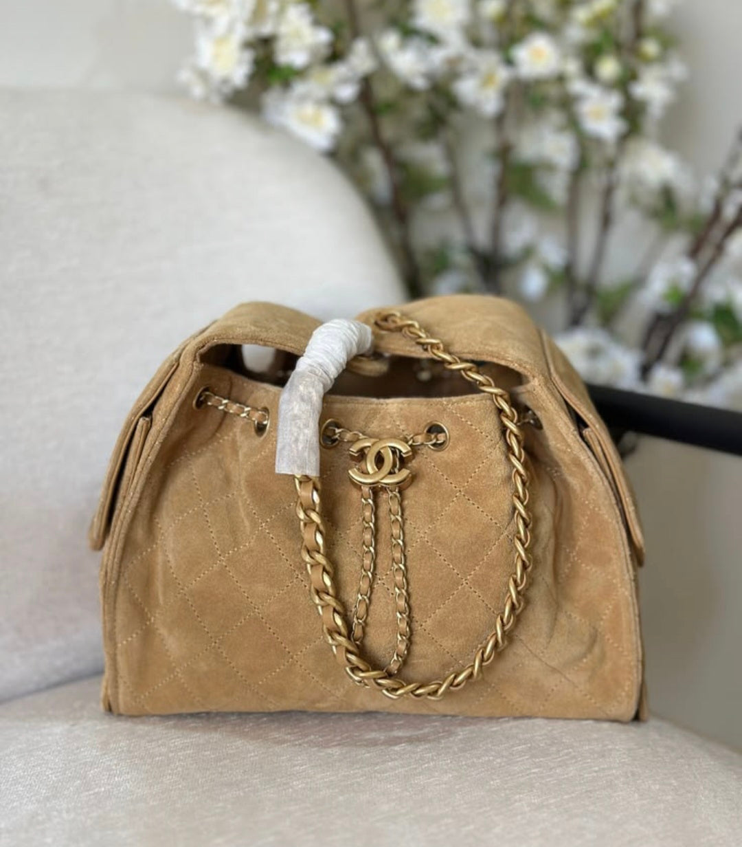 Chanel 25 Bag Mini Caramel/Dark Beige