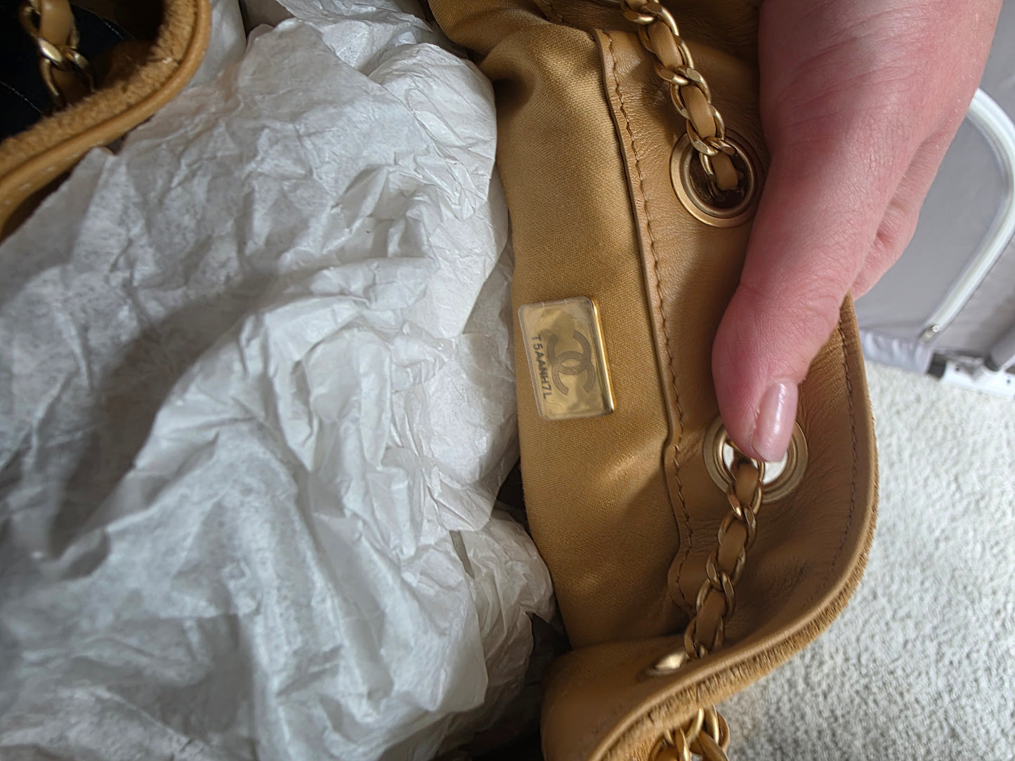 Chanel 25 Bag Mini Caramel/Dark Beige