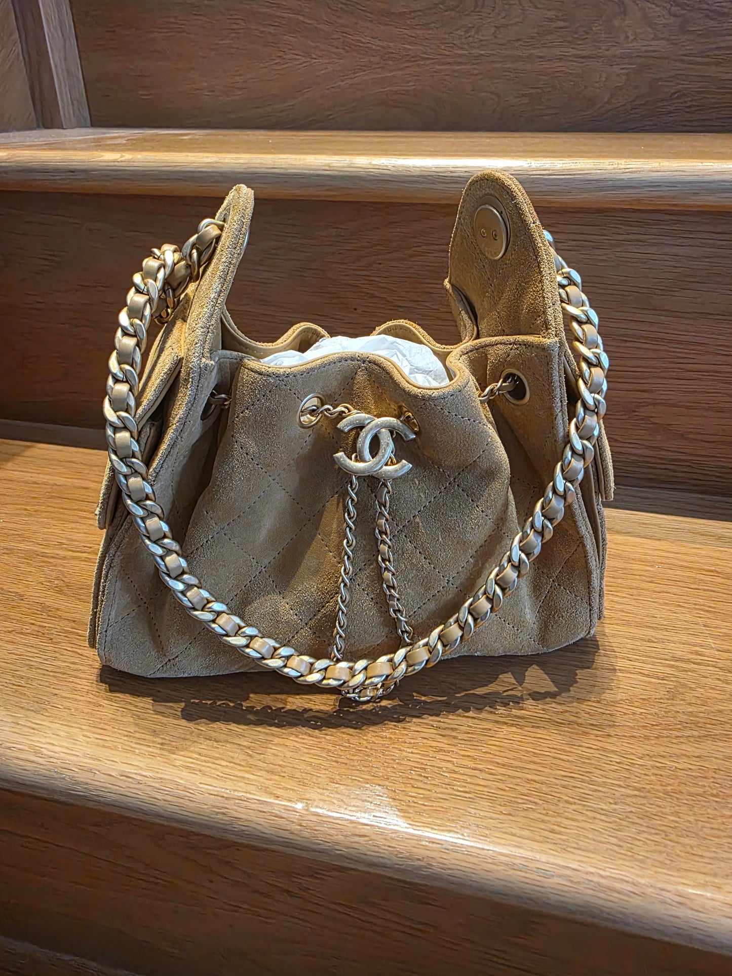 Chanel 25 Bag Mini Caramel/Dark Beige