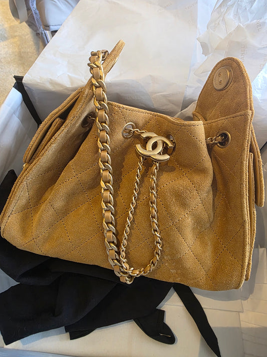 Chanel 25 Bag Mini Caramel/Dark Beige